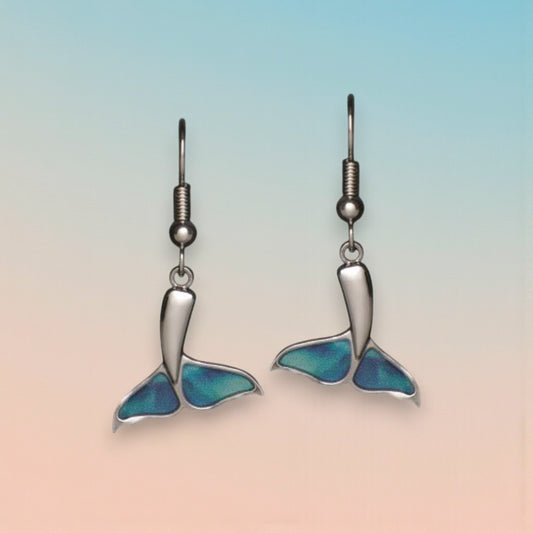 Northern Lights Whale Tail Earrings - Mellow Monkey