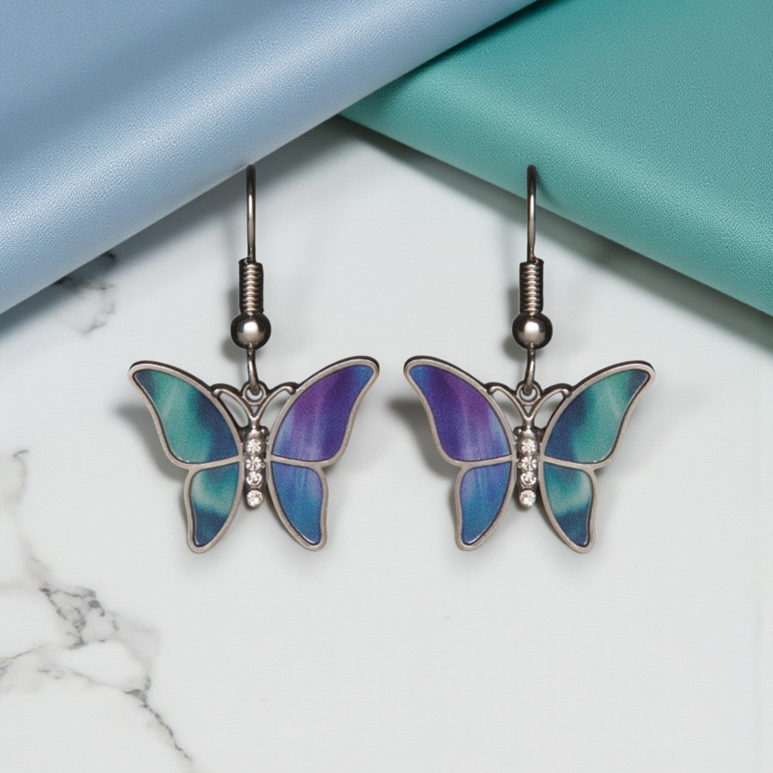 Northern Lights Butterfly Earrings - Mellow Monkey