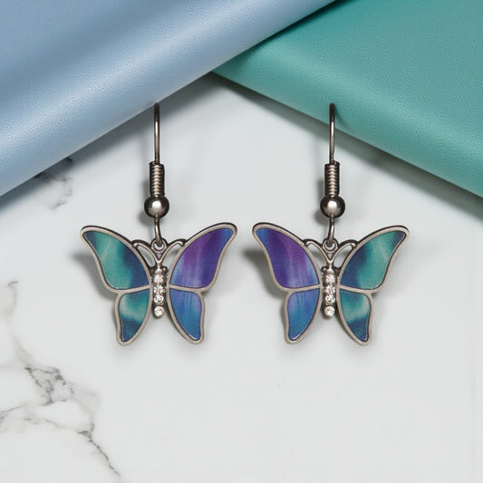 Northern Lights Butterfly Earrings - Mellow Monkey
