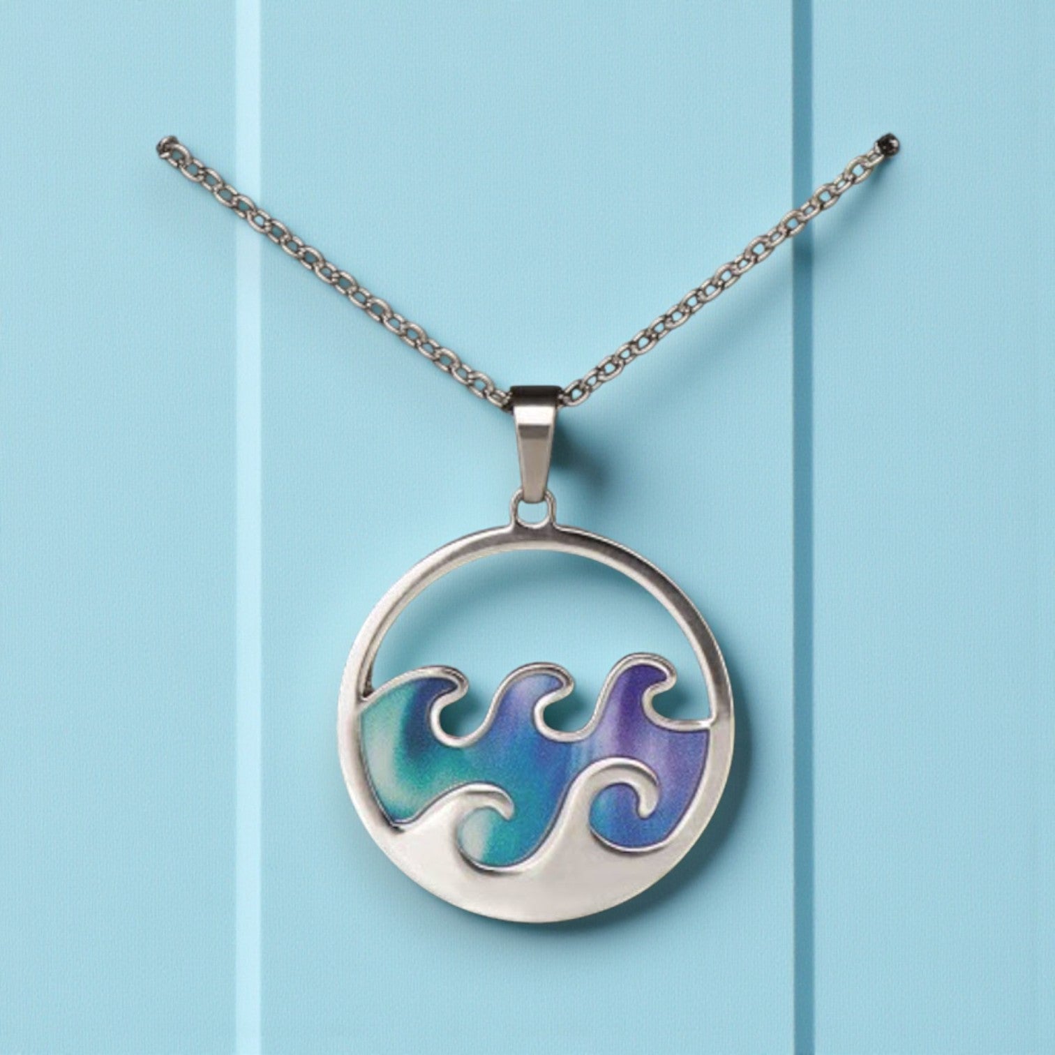 Northern Lights Waves Necklace - Mellow Monkey