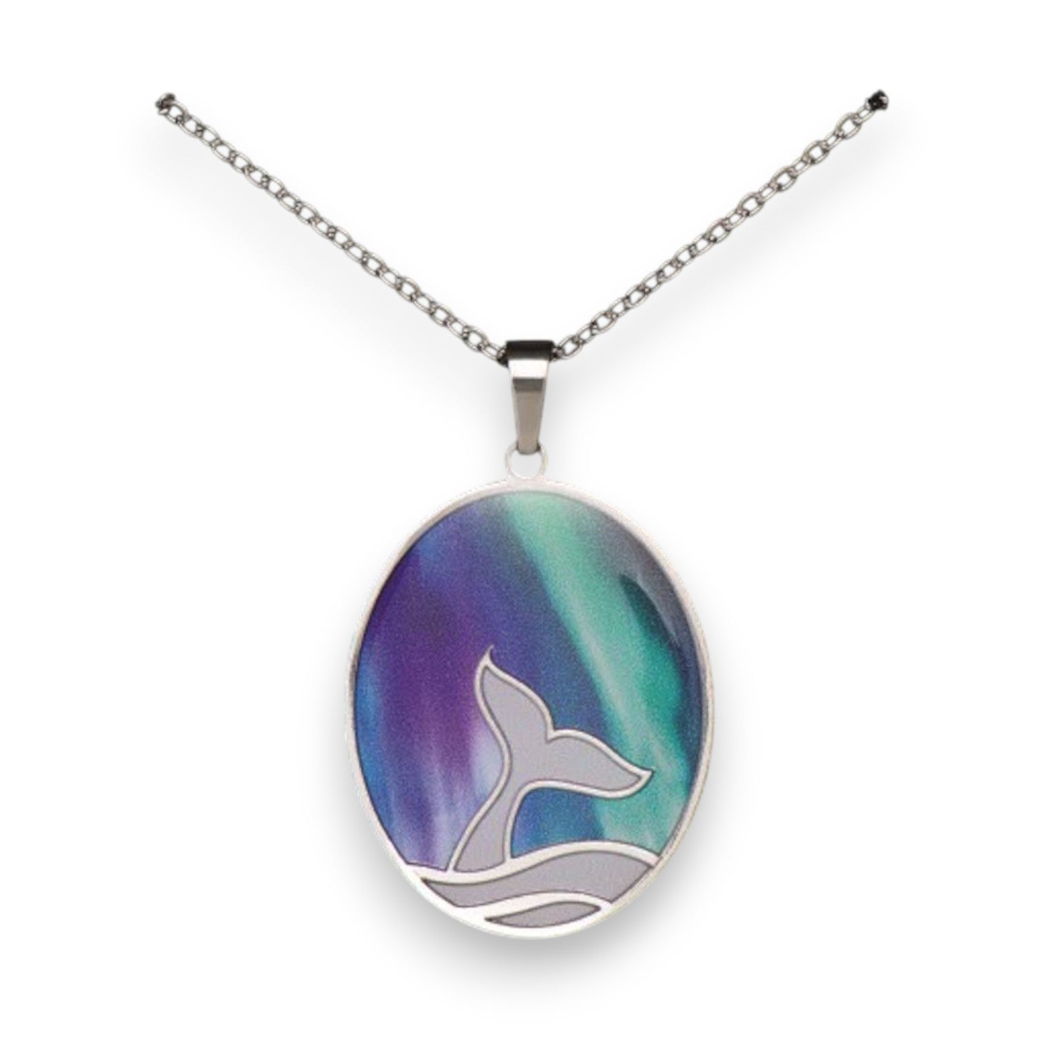 Northern Lights Magestic Whale Tail Necklace - Mellow Monkey
