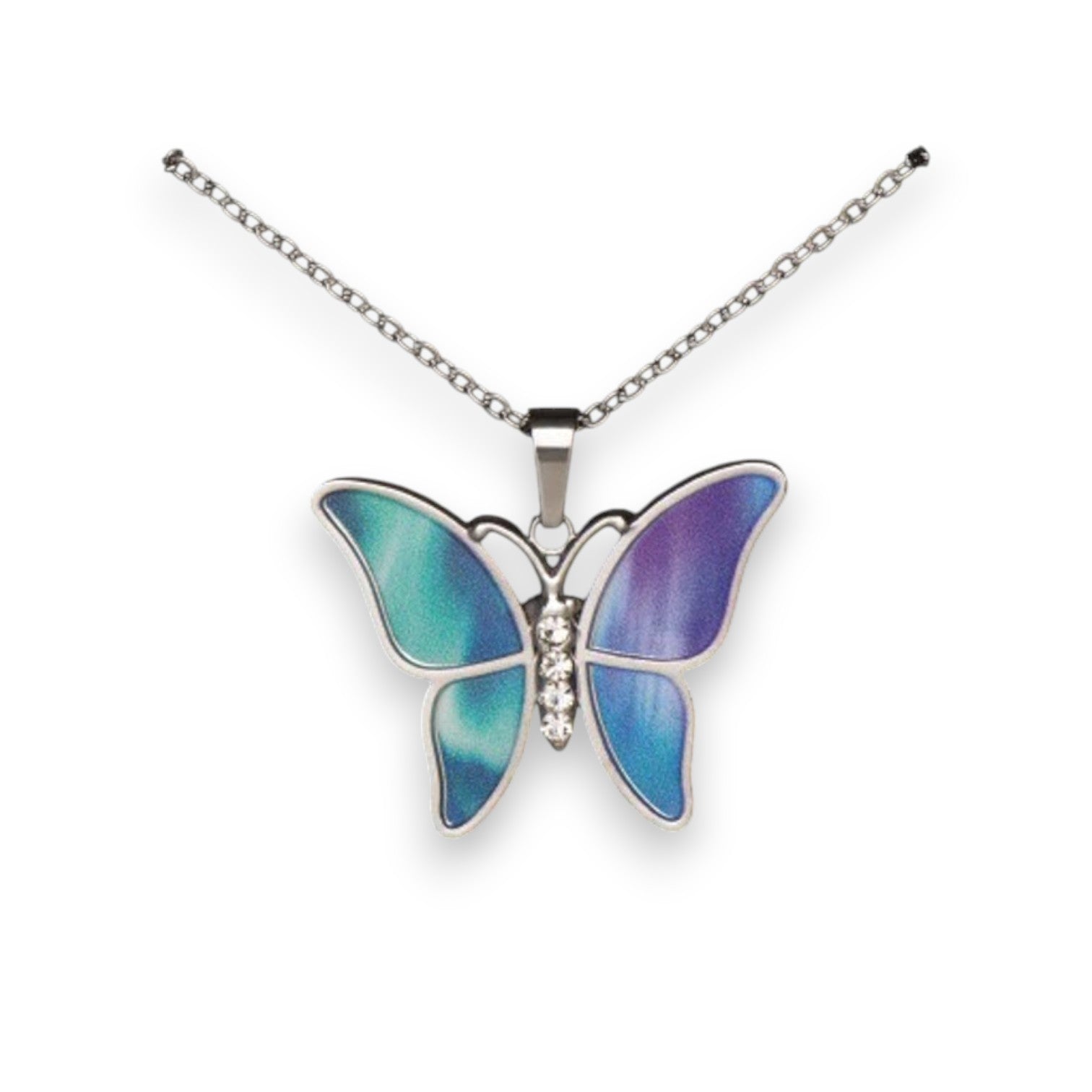 Northern Lights Butterfly Necklace - Mellow Monkey
