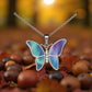Northern Lights Butterfly Necklace - Mellow Monkey