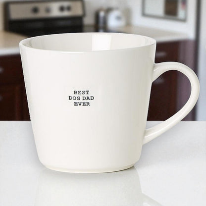 Best Dog Dad or Mom Ceramic White Mug - 16-oz - Mellow Monkey