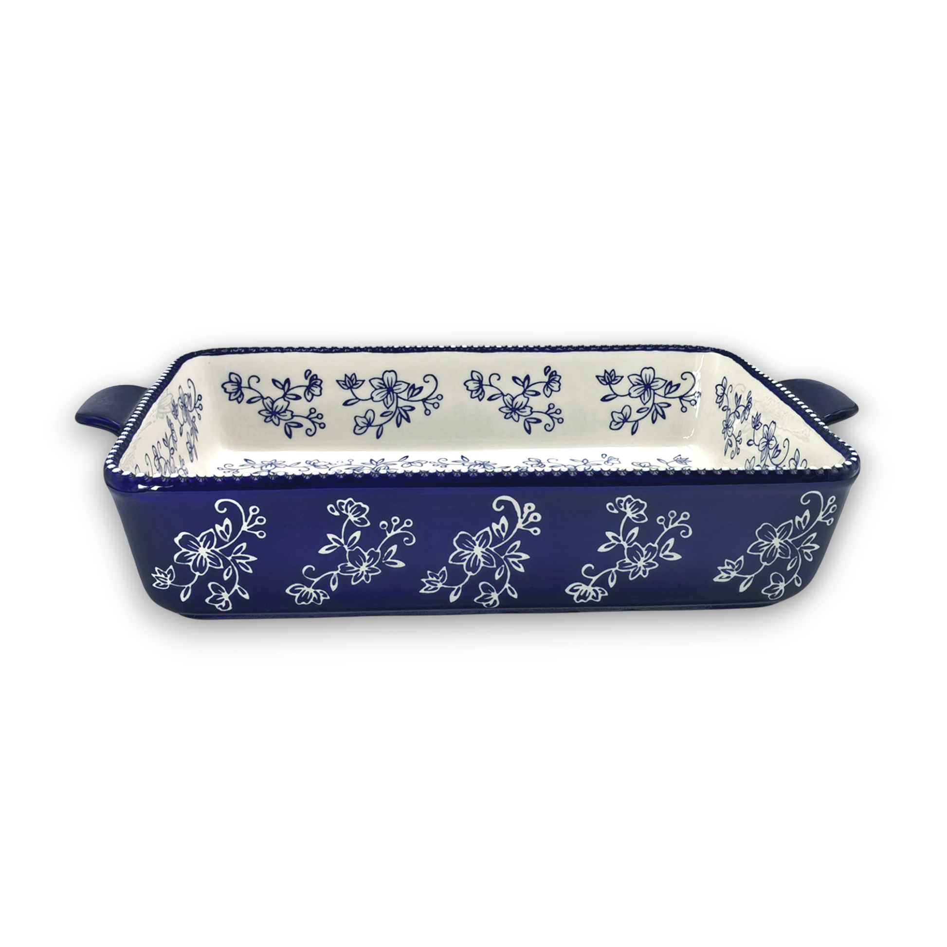 Floral Lace Blue Baker - 13 x 9-in - Temp-tations - Mellow Monkey