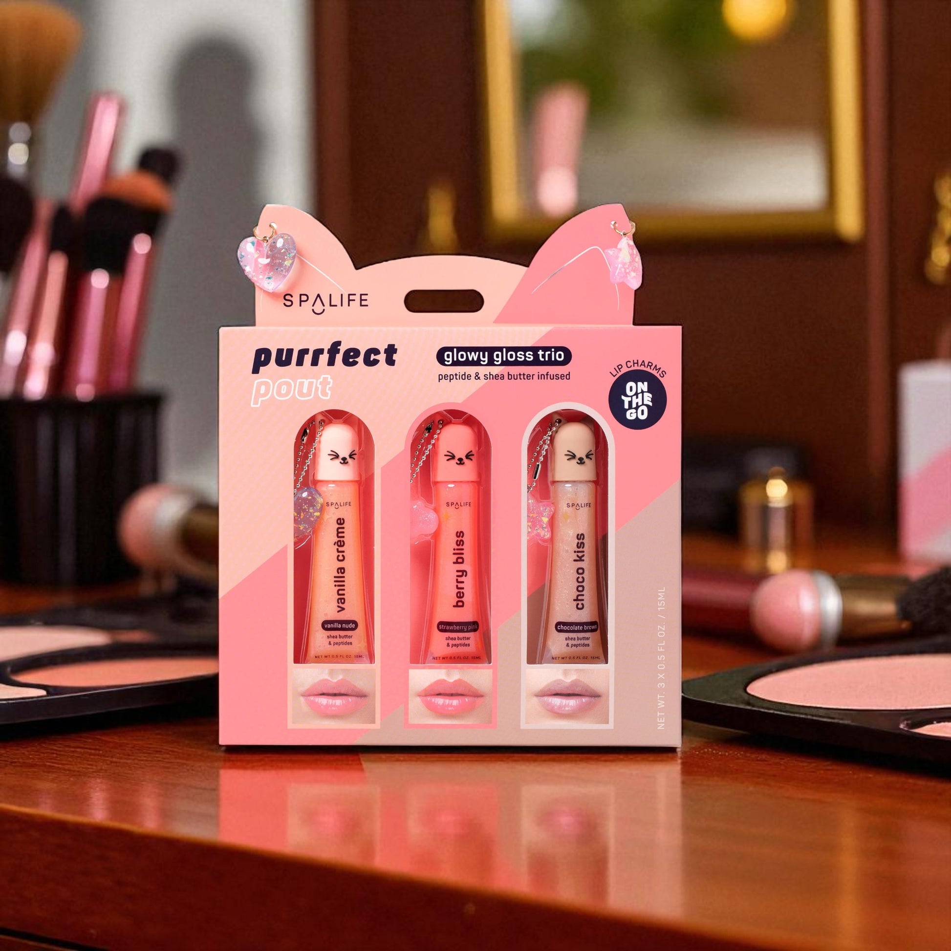 Purrfect Pout Glowy Gloss Trio - Mellow Monkey