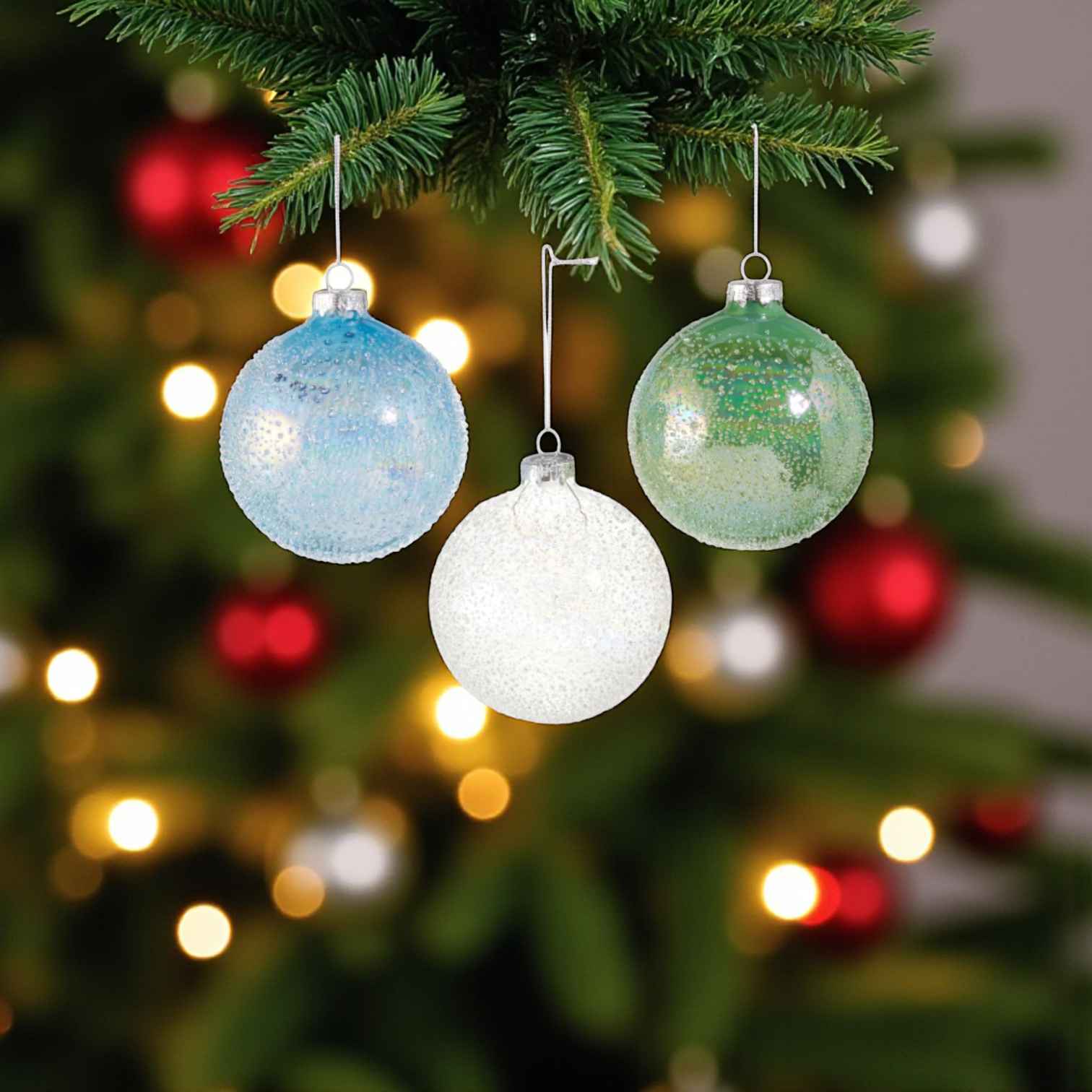 Glass Textured Ornament - 4-in. - Mellow Monkey