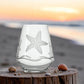 Starfish 18oz Stemless Wine Tumbler Glass - Mellow Monkey