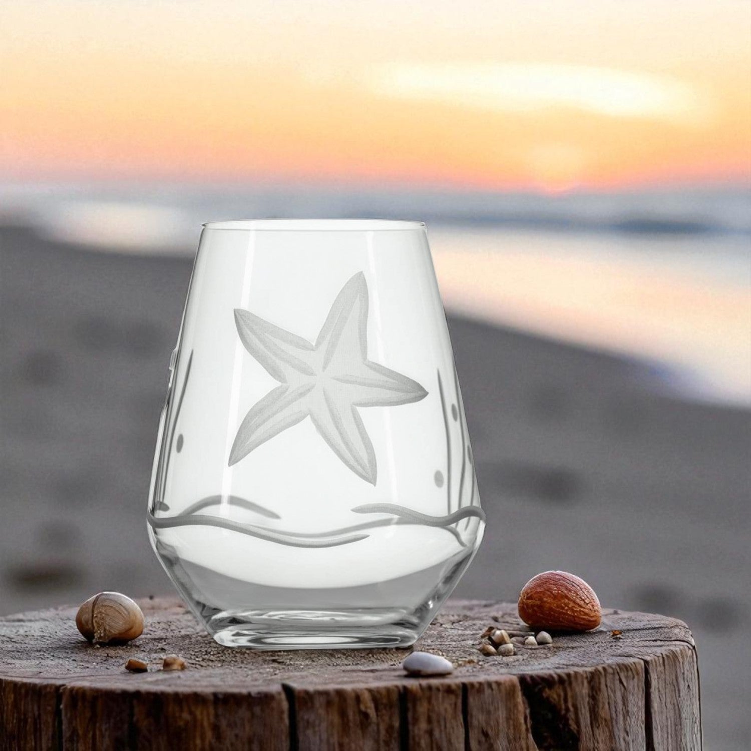 Starfish 18oz Stemless Wine Tumbler Glass - Mellow Monkey