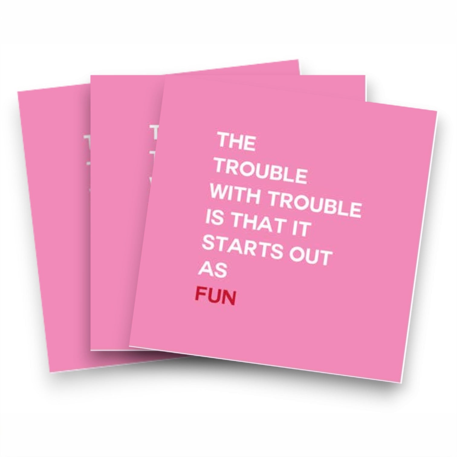 The Trouble With Trouble is That it Starts.... - Cocktail Napkin - 20-ct - Mellow Monkey