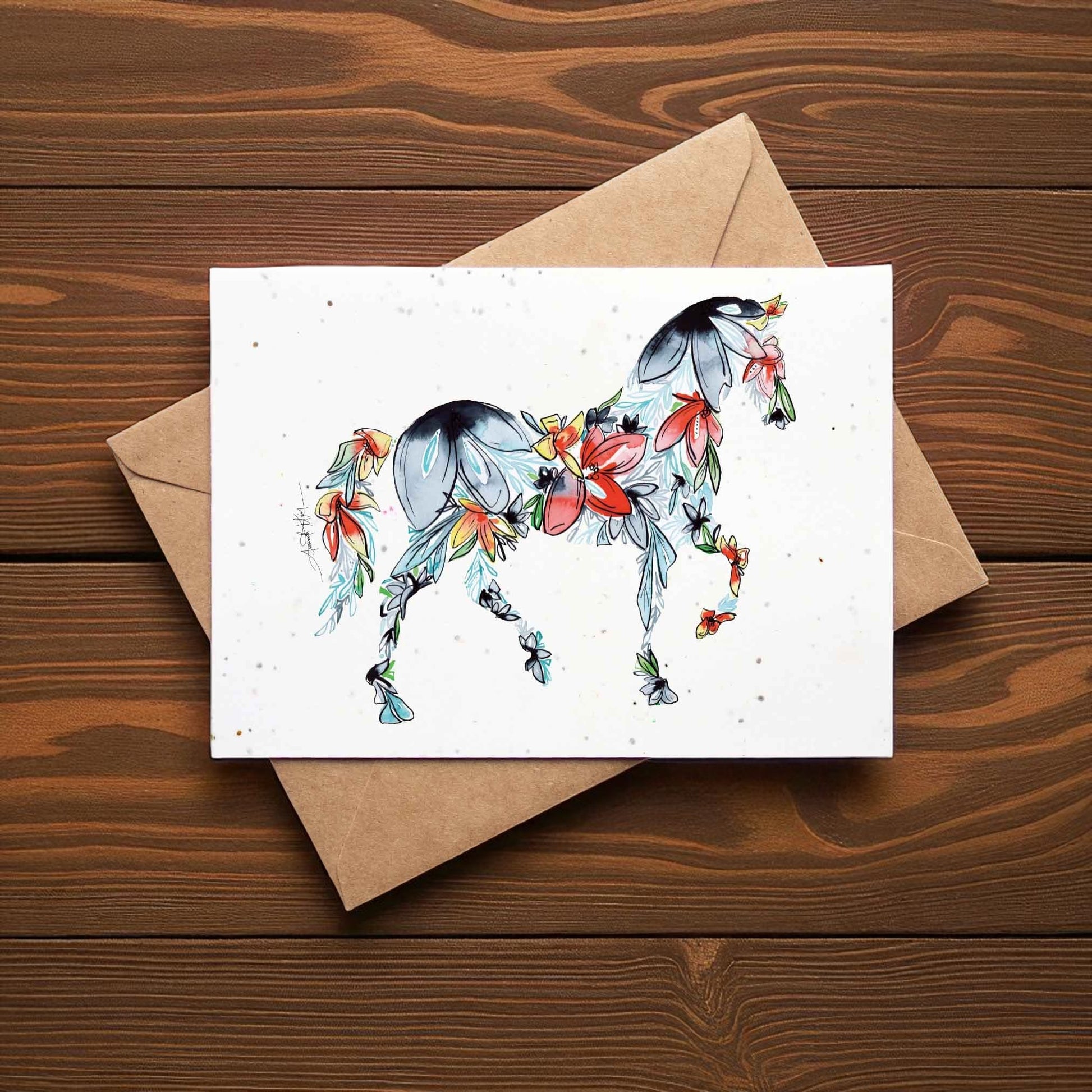 Horse Plantable Wildflowers Greeting Card - Mellow Monkey