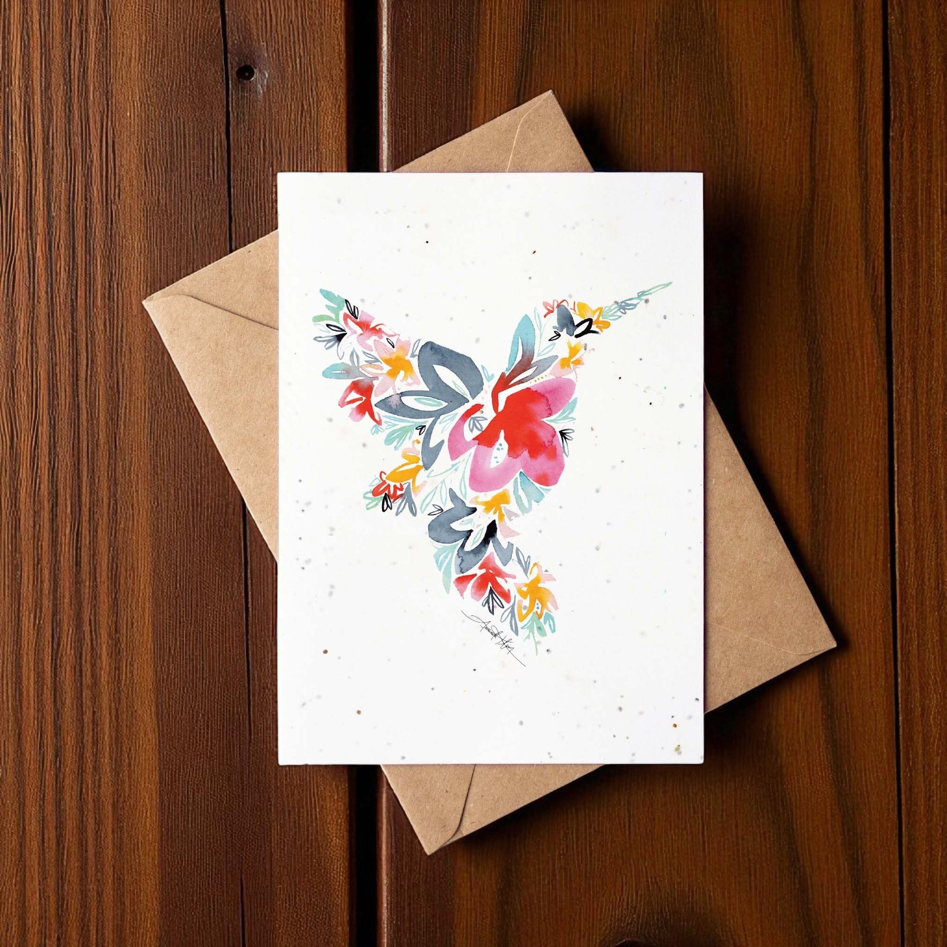 Hummingbird  Plantable Wildflowers Greeting Card - Mellow Monkey