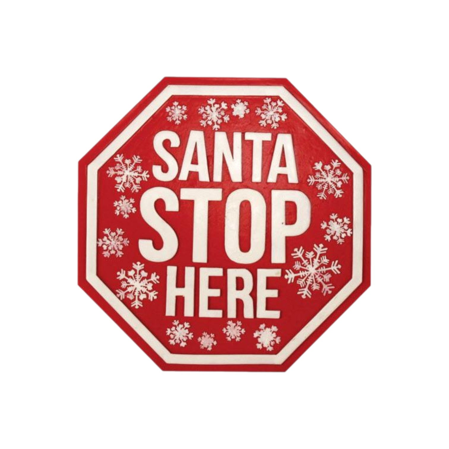 Santa Stop Here - Stepping Stone/Wall Plaque - Mellow Monkey