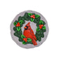 Cardinal Wreath  - Stepping Stone/Wall Plaque - Mellow Monkey