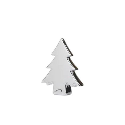 Teton Ceramic Tree - Silver - 4.5-in - Mellow Monkey