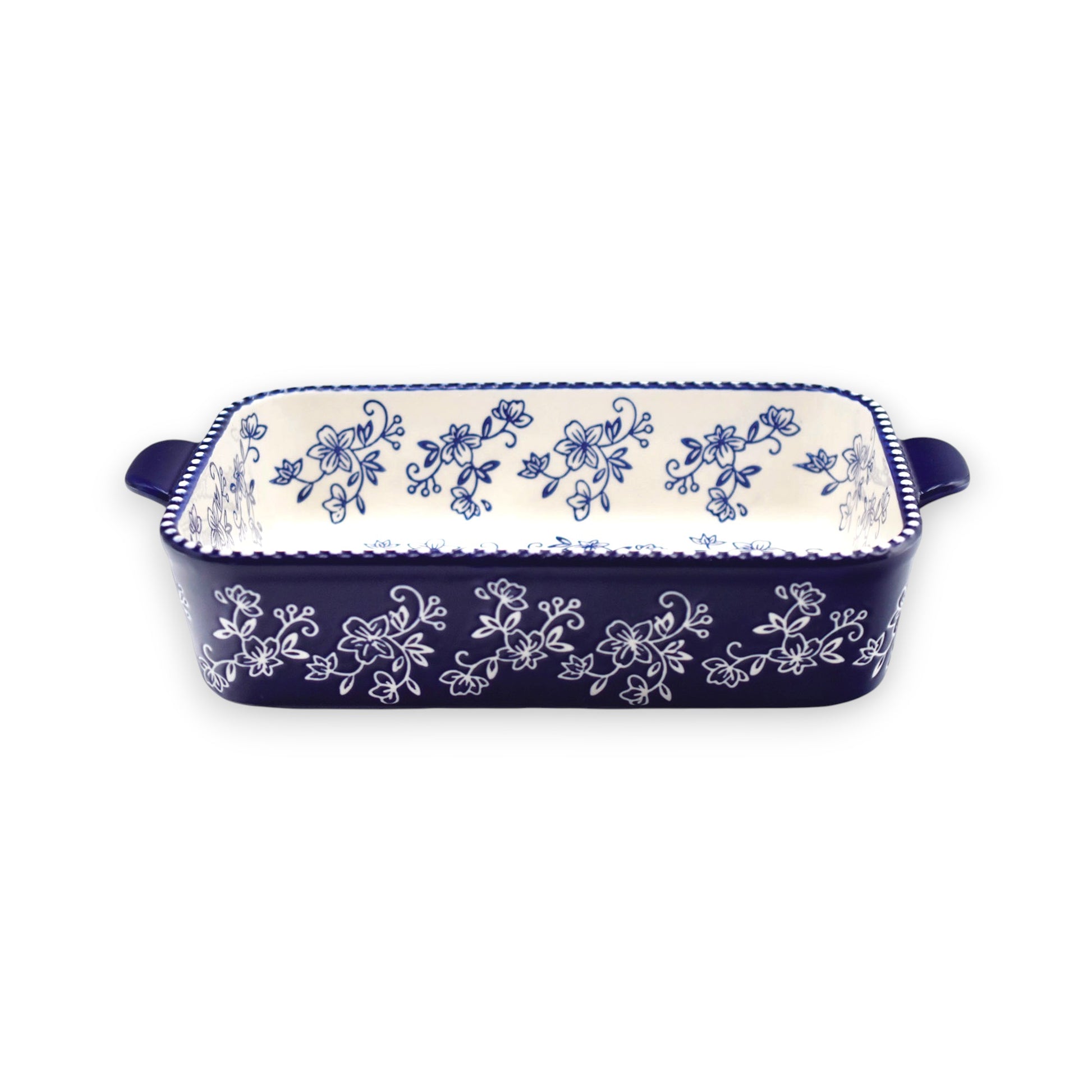 Floral Lace Blue Baker - 11 x 7-in - Temp-tations - Mellow Monkey