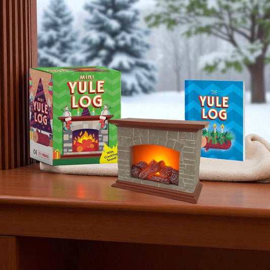Mini Yule Log With Crackling Sound - Mellow Monkey