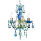 Chandelier - 3 Light - Plug In - Blue Green - Mellow Monkey