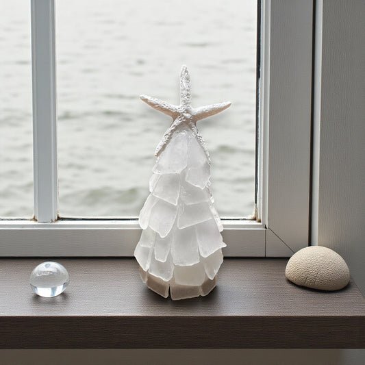 Sea Glass Christmas Tree - 6 In. - White - Mellow Monkey