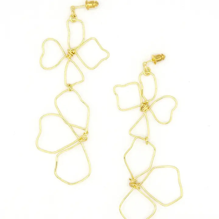 Continuous Line Art Earrings - Wildflower - Mellow Monkey
