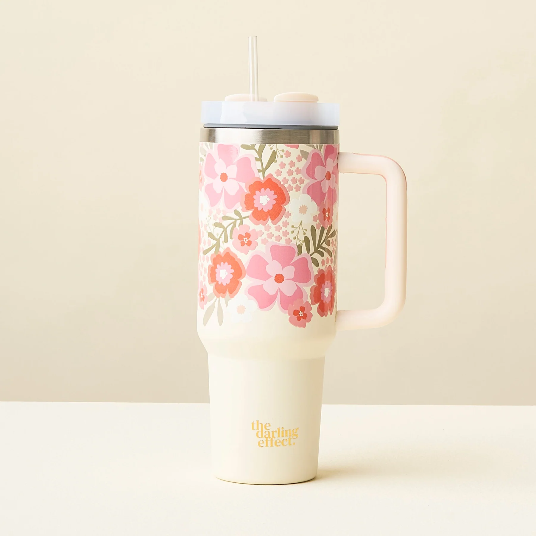 Pink Orange Beyond Blooms - Take Me Everywhere 40-oz. Tumbler - Mellow Monkey