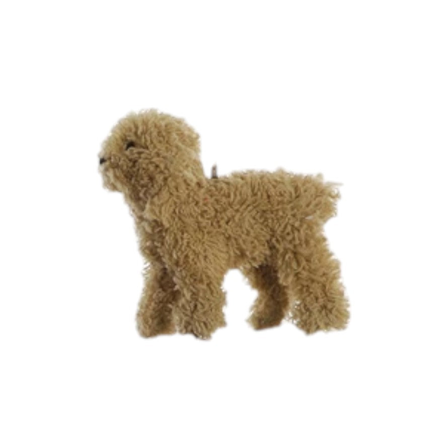 Furry Poodle Ornament - 4-1/4-in - Mellow Monkey