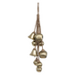 Decorative Metal Bells on Jute Hanger - Antique Brass Finish - 16-in - Mellow Monkey