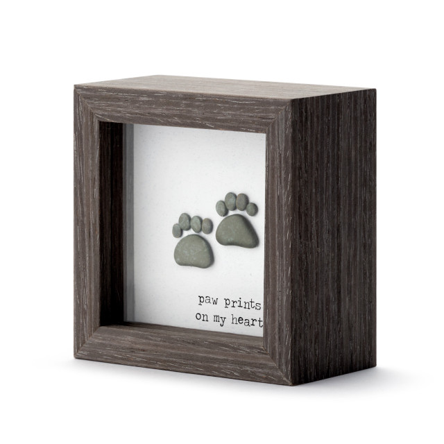 Paw Prints - Sharon Nowlan Shadow Box - 4 x 4 in - Mellow Monkey