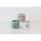Stoneware Tealight Holder with Holiday Icon Cut-Out - 3-in - Mellow Monkey