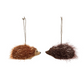 Faux Fur and Tinsel Hedgehog Ornament - 4-in - Mellow Monkey