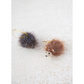 Faux Fur and Tinsel Hedgehog Ornament - 4-in - Mellow Monkey