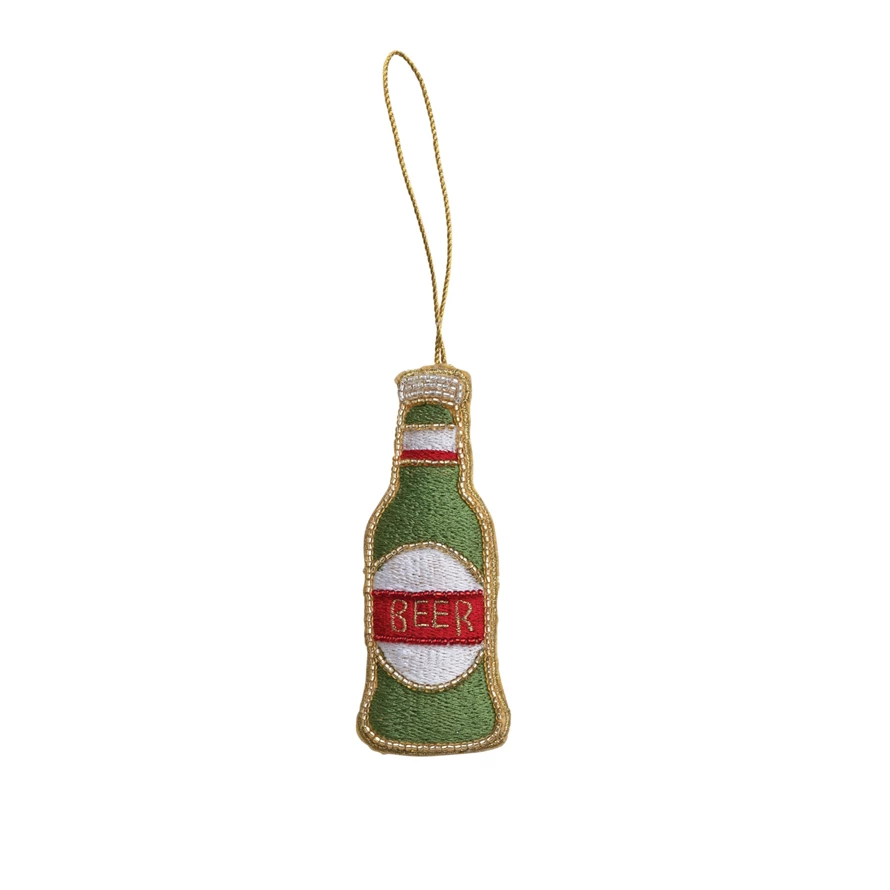 Fabric Beer Ornament - 4-1/2"