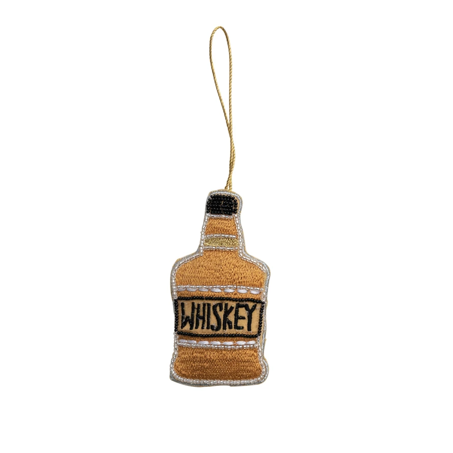 Fabric Whiskey Ornament - 4-1/2"