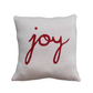 Joy - Double Sided Cotton Knit Holiday Pillow - 12-in
