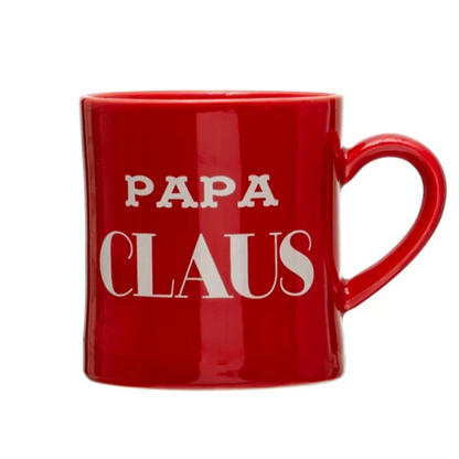Papa/Nana Claus Stoneware Christmas Mug - 16-oz. - Mellow Monkey