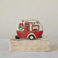 Lighted Hand Painted Holiday Stoneware Camper - 7-1/4-in