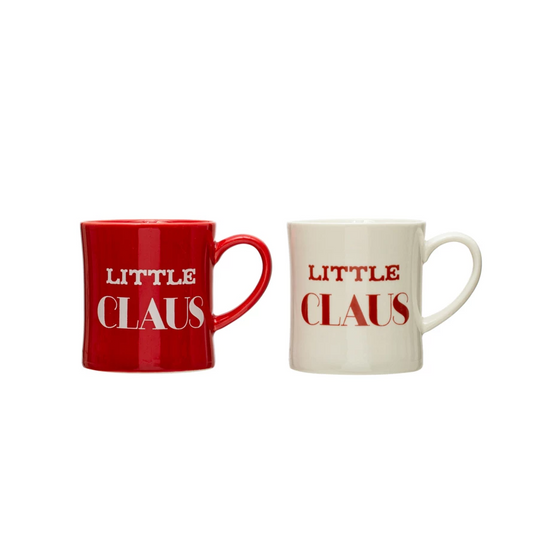 Little Claus Stoneware Christmas Mug - 8-oz. - Mellow Monkey
