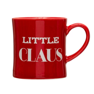 Little Claus Stoneware Christmas Mug - 8-oz. - Mellow Monkey