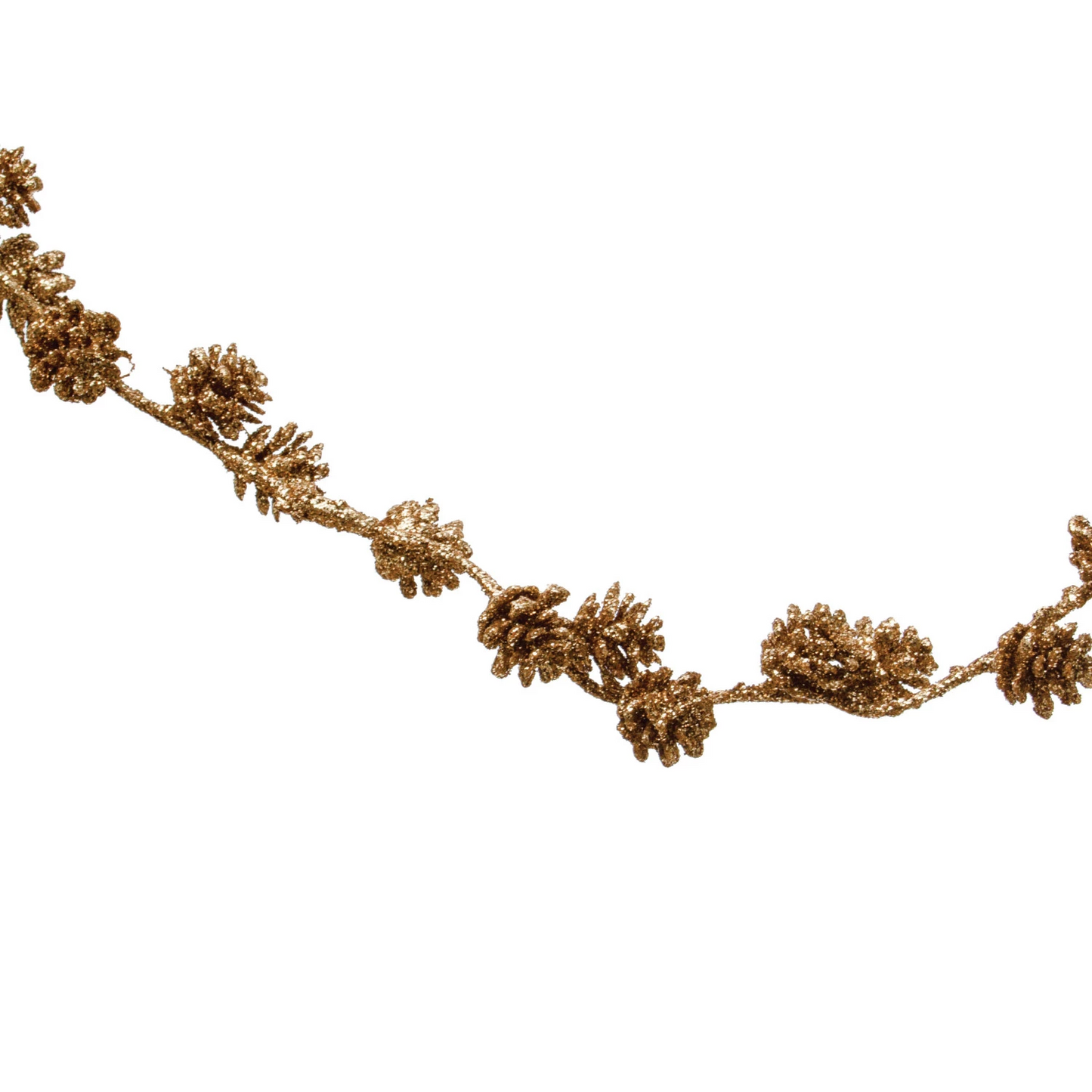 Pinecone Garland with Gold Glitter - 72"