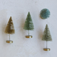 Bottle Brush Trees 6" - Set Of 4 - Natural