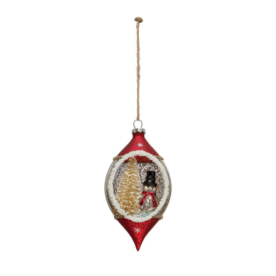Glass Diorama Finial Ornament - Mellow Monkey