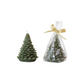 Unscented Tree Shaped Candle with Gold Tips - 5-in H - Mellow Monkey