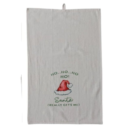 Holiday Saying Cotton Tea Towel - Mellow Monkey