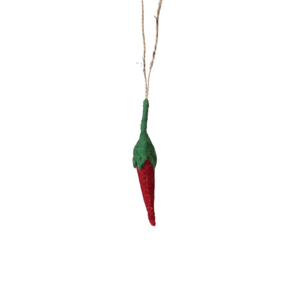 Wool Felt Chili Pepper Ornament - Mellow Monkey