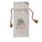 Holiday Image Cotton Drawstring Wine Bag - Mellow Monkey