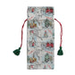 Holiday Image Cotton Drawstring Wine Bag - Mellow Monkey