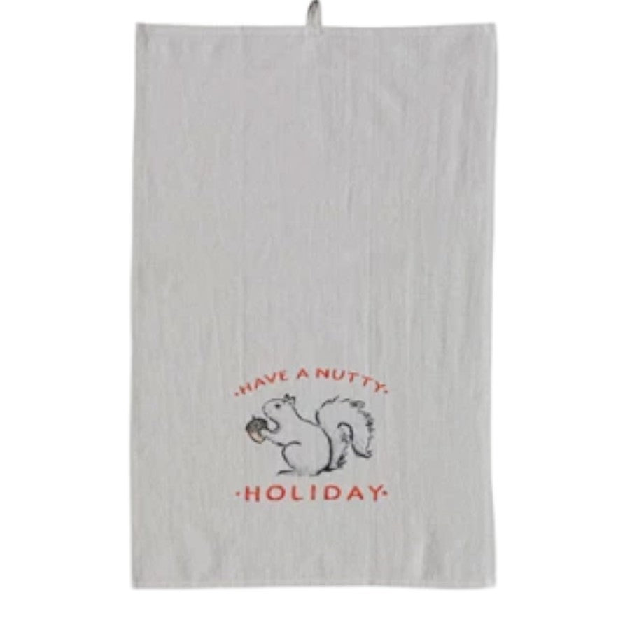 Holiday Saying Cotton Tea Towel - Mellow Monkey