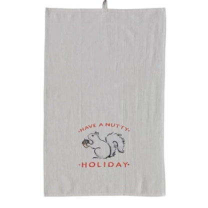 Holiday Saying Cotton Tea Towel - Mellow Monkey