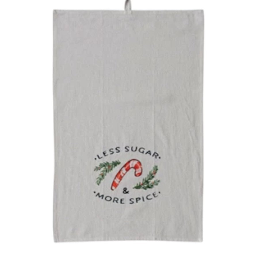 Holiday Saying Cotton Tea Towel - Mellow Monkey