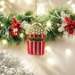 Cotton Popcorn Ornament with Glass Beads, Faux Pearls & Embroidery - 4-1/4-in - Mellow Monkey